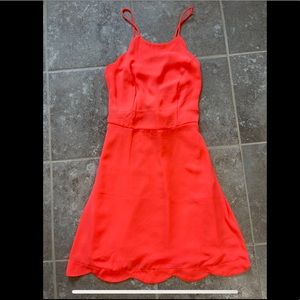 Neon Coral Mini Dress